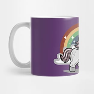 "Cute unicorn on a rainbow" Mug